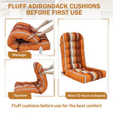5" High Back Adirondack Chair Cushions, 49x20x5 in, Set of 1/2/4 - Eagle Peak Custom Canopy Tent