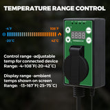 Digital Heat Mat Thermostat Controller, 40–108 ºF, 1/2 Pack