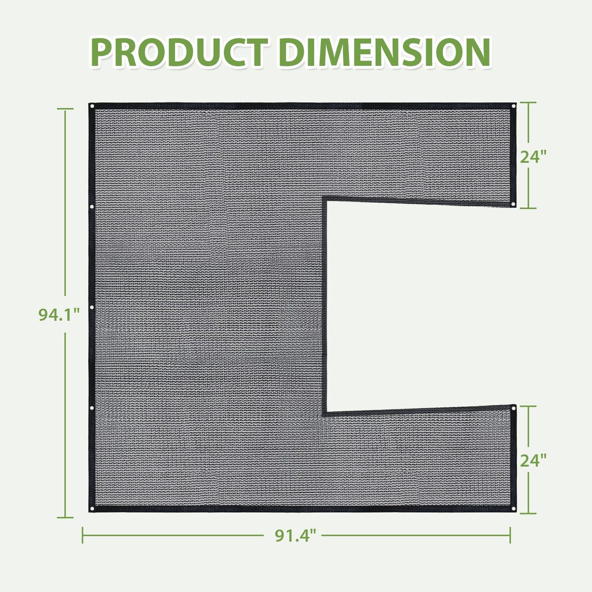 50 Percent UV Protection Shade Cloth for EAGLE PEAK 6.7x7.8x7.7 ft Wood Greenhouse - Eagle Peak Custom Canopy Tent