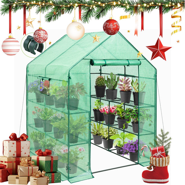 57'' x 57'' x 77'' Mini Walk - in Greenhouse - Eagle Peak Custom Canopy Tent