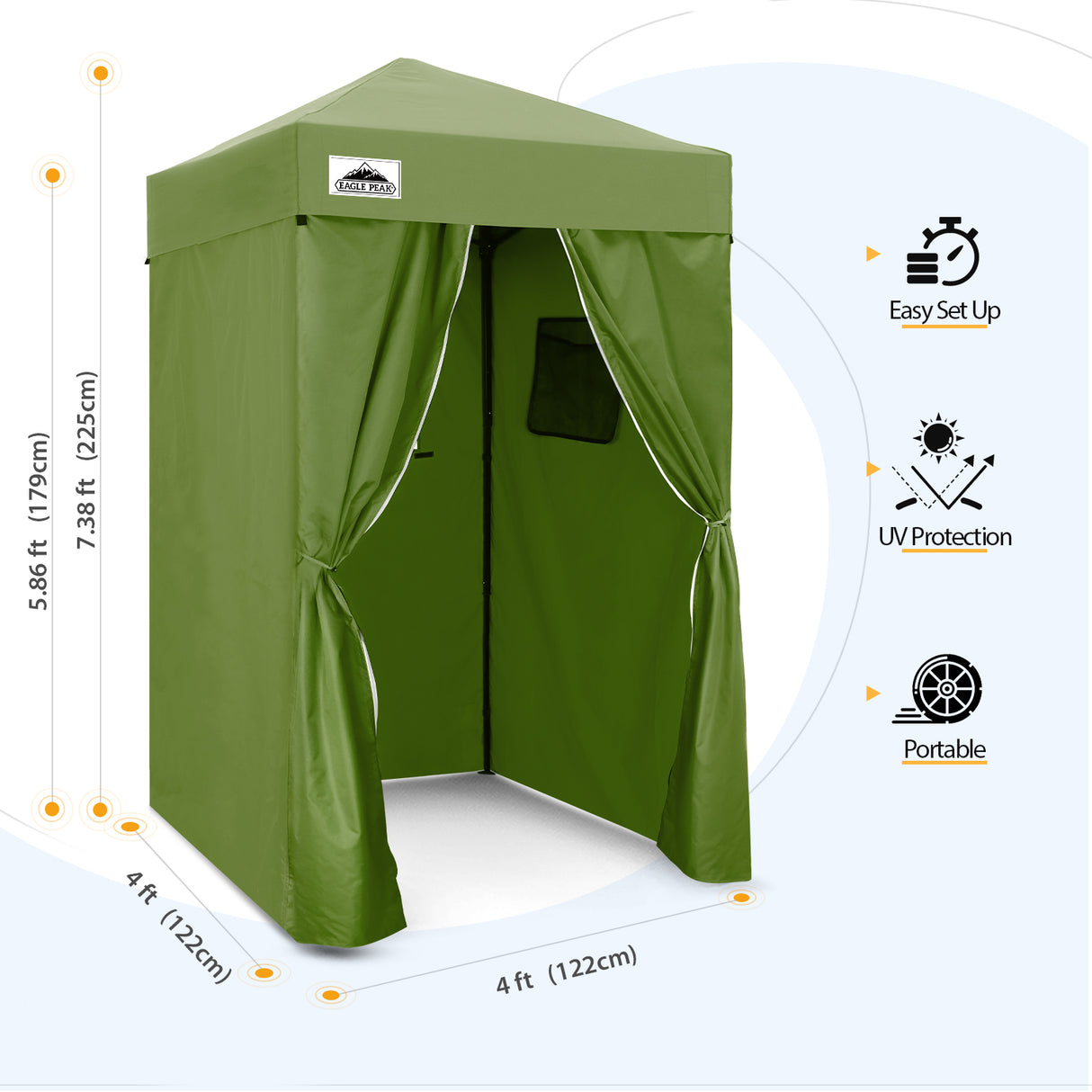 EAGLE PEAK Flex Ultra Compact 4x4 Pop-up Changing Room Canopy