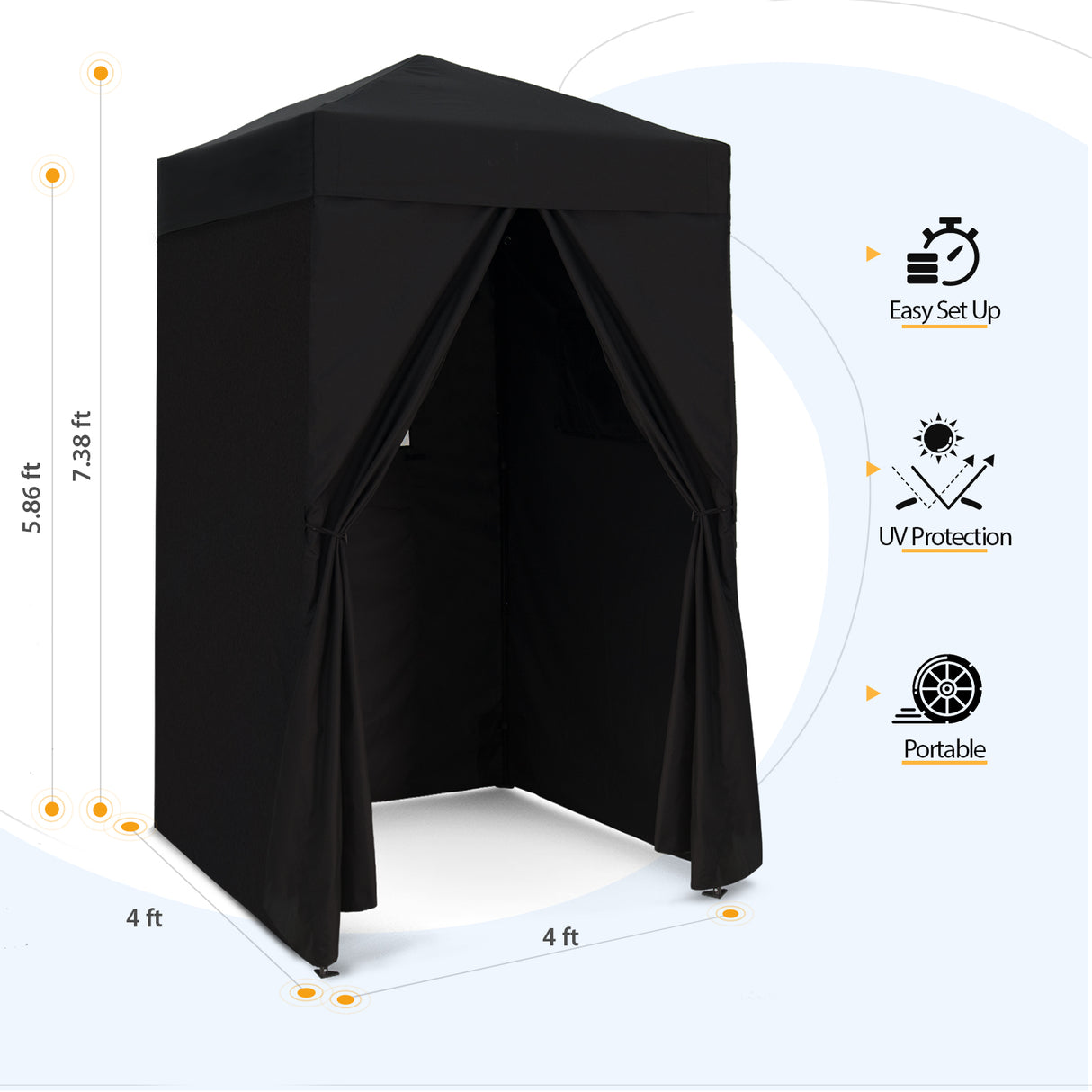 EAGLE PEAK Flex Ultra Compact 4x4 Pop-up Changing Room Canopy