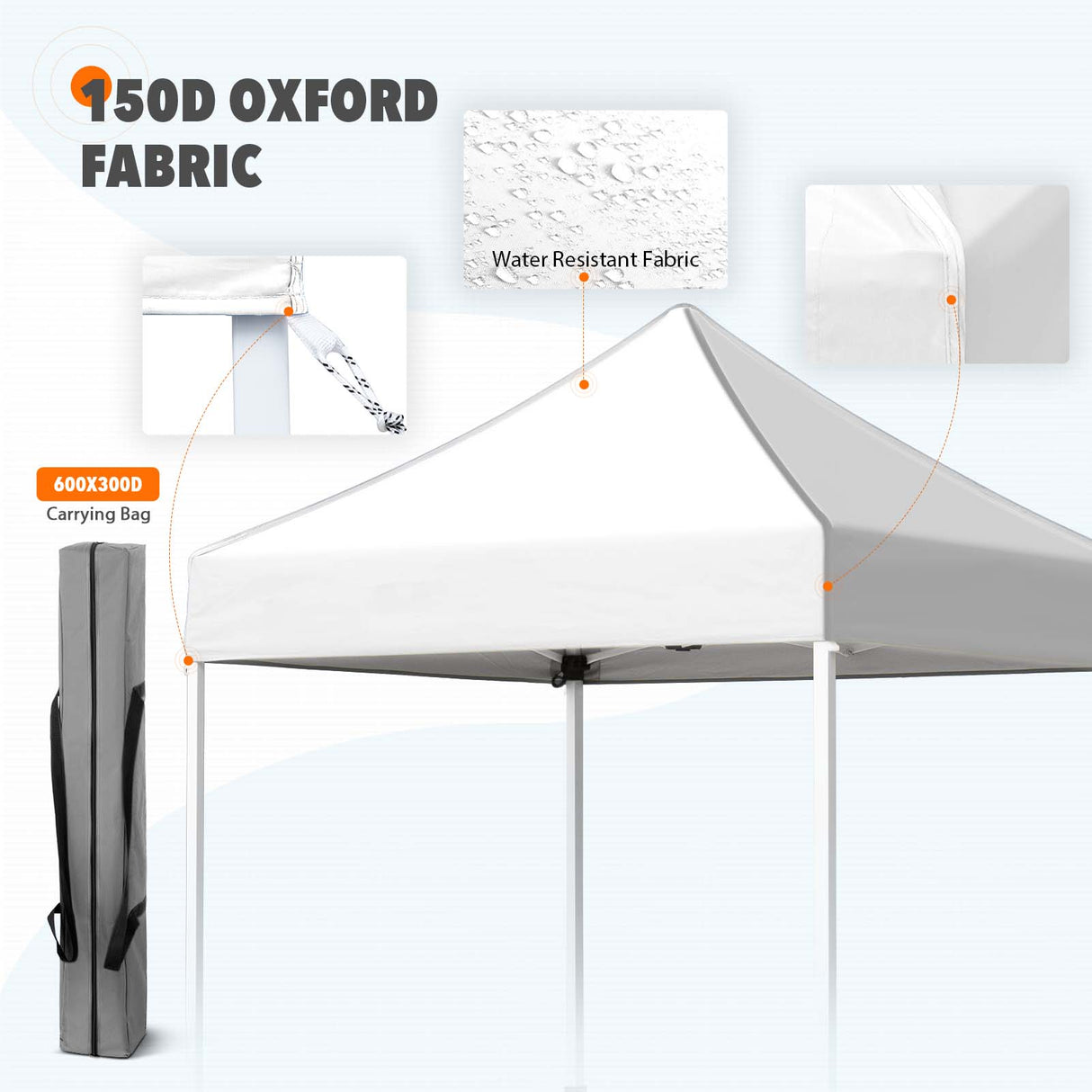 5x5 Pop Up Canopy Tent Instant Straight Leg  Outdoor Canopy Easy Set-up