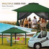 EAGLE PEAK 13x13 Pop Up Gazebo w/ Mosquito Netting - Eagle Peak Canopy and Outdoor Products