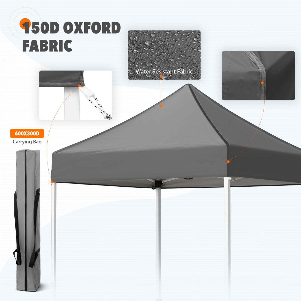 5x5 Pop Up Canopy Tent Instant Straight Leg  Outdoor Canopy Easy Set-up