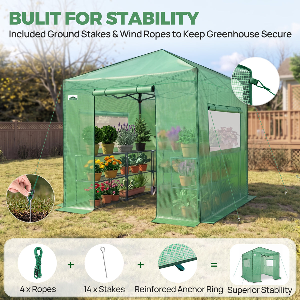 8x8 Easy Setup Pop Up Greenhouse