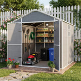 5x3/6x4/6x8/8x8/10x8 FT Outdoor Storage Shed with Floor - Eagle Peak®