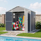 5x3/6x4/6x8/8x8/10x8 FT Outdoor Storage Shed with Floor - Eagle Peak®