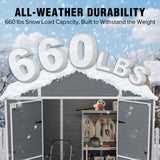 5x3/6x4/6x8/8x8/10x8 FT Outdoor Storage Shed with Floor - Eagle Peak®