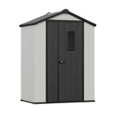 5x3/6x4/8x6/8x8 Outdoor Storage Shed with Floor, White/Gray - Eagle Peak®