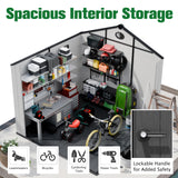 5x3/6x4/8x6/8x8 Resin Outdoor Storage Shed,Weatherproof Garden Shed - Eagle Peak®
