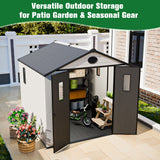 5x3/6x4/8x6/8x8 Resin Outdoor Storage Shed,Weatherproof Garden Shed - Eagle Peak®
