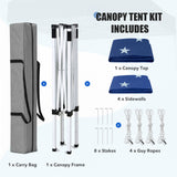 5x5 Instant Canopy with 4-Side Wall Panels - Eagle Peak®