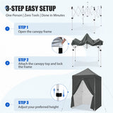 5x5 Instant Canopy with 4-Side Wall Panels - Eagle Peak®