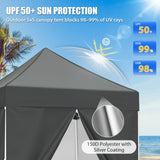 5x5 Instant Canopy with 4-Side Wall Panels - Eagle Peak®