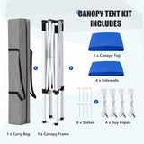 5x5 Instant Canopy with 4-Side Wall Panels - Eagle Peak®
