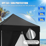 5x5 Instant Canopy with 4-Side Wall Panels - Eagle Peak®