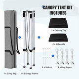 5x5 Instant Canopy with 4-Side Wall Panels - Eagle Peak®