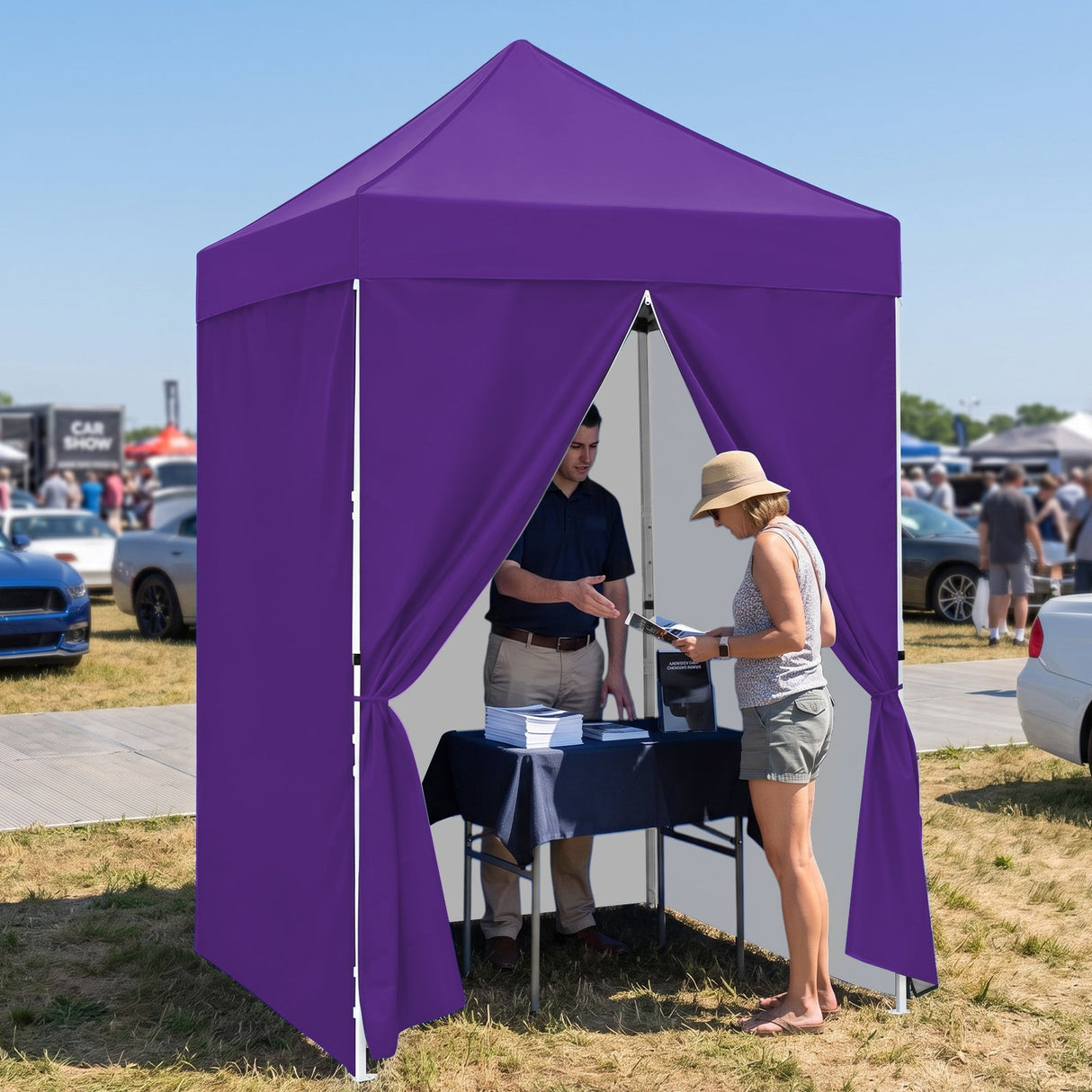5x5 Instant Canopy with 4-Side Wall Panels - Eagle Peak®