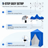5x5 Instant Canopy with 4-Side Wall Panels - Eagle Peak®