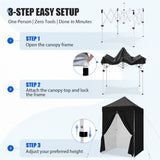 5x5 Instant Canopy with 4-Side Wall Panels - Eagle Peak®