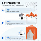 5x5 Instant Canopy with 4-Side Wall Panels - Eagle Peak®
