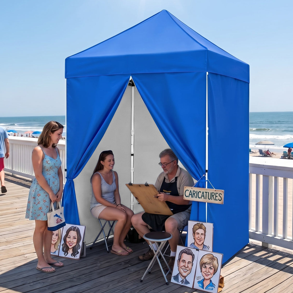 5x5 Instant Canopy with 4-Side Wall Panels - Eagle Peak®