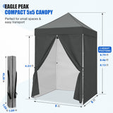 5x5 Instant Canopy with 4-Side Wall Panels - Eagle Peak®