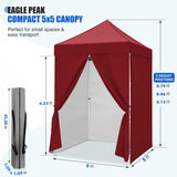 5x5 Instant Canopy with 4-Side Wall Panels - Eagle Peak®
