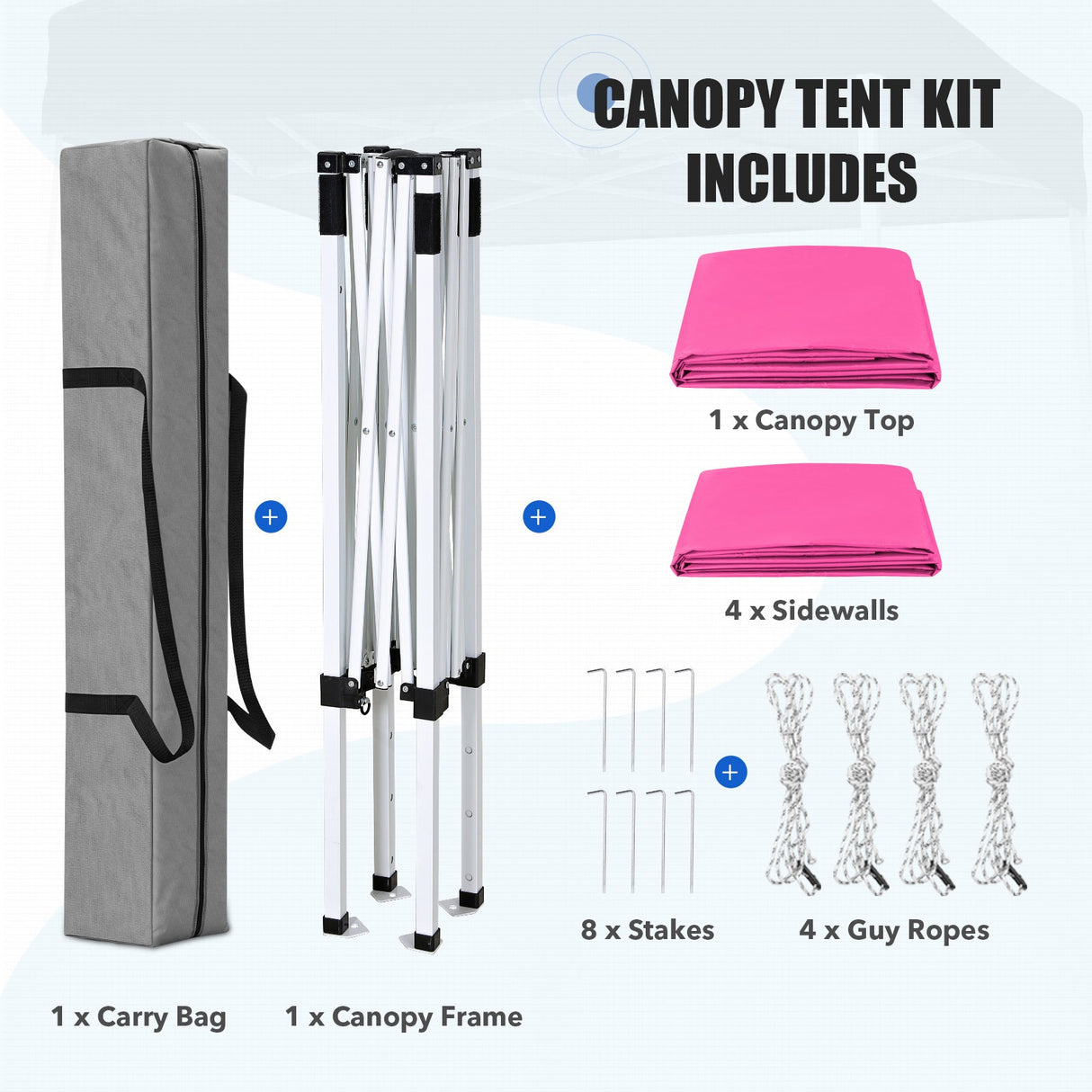5x5 Instant Canopy with 4-Side Wall Panels - Eagle Peak®