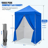 5x5 Instant Canopy with 4-Side Wall Panels - Eagle Peak®