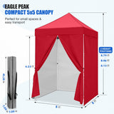 5x5 Instant Canopy with 4-Side Wall Panels - Eagle Peak®