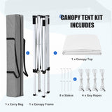 5x5 Pop Up Canopy Tent Instant Straight Leg Outdoor Canopy Easy Set-up - Eagle Peak®