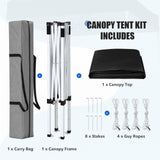5x5 Pop Up Canopy Tent Instant Straight Leg Outdoor Canopy Easy Set-up - Eagle Peak®