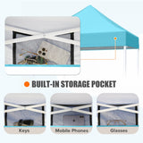 5x5 Pop Up Canopy Tent Instant Straight Leg Outdoor Canopy Easy Set - up - Eagle Peak