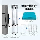 5x5 Pop Up Canopy Tent Instant Straight Leg Outdoor Canopy Easy Set-up - Eagle Peak®