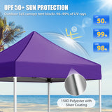 5x5 Pop Up Canopy Tent Instant Straight Leg Outdoor Canopy Easy Set-up - Eagle Peak®