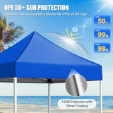 5x5 Pop Up Canopy Tent Instant Straight Leg Outdoor Canopy Easy Set-up - Eagle Peak®