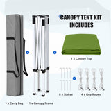 5x5 Pop Up Canopy Tent Instant Straight Leg Outdoor Canopy Easy Set-up - Eagle Peak®