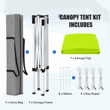5x5 Pop Up Canopy Tent Instant Straight Leg Outdoor Canopy Easy Set-up - Eagle Peak®