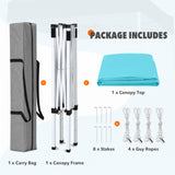 5x5 Pop Up Canopy Tent Instant Straight Leg Outdoor Canopy Easy Set - up - Eagle Peak