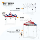 5x5 Pop Up Canopy Tent Instant Straight Leg Outdoor Canopy Easy Set - up - Eagle Peak