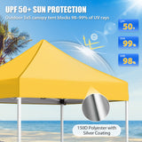 5x5 Pop Up Canopy Tent Instant Straight Leg Outdoor Canopy Easy Set-up - Eagle Peak®