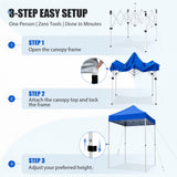 5x5 Pop Up Canopy Tent Instant Straight Leg Outdoor Canopy Easy Set-up - Eagle Peak®