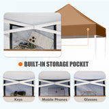 5x5 Pop Up Canopy Tent Instant Straight Leg Outdoor Canopy Easy Set - up - Eagle Peak