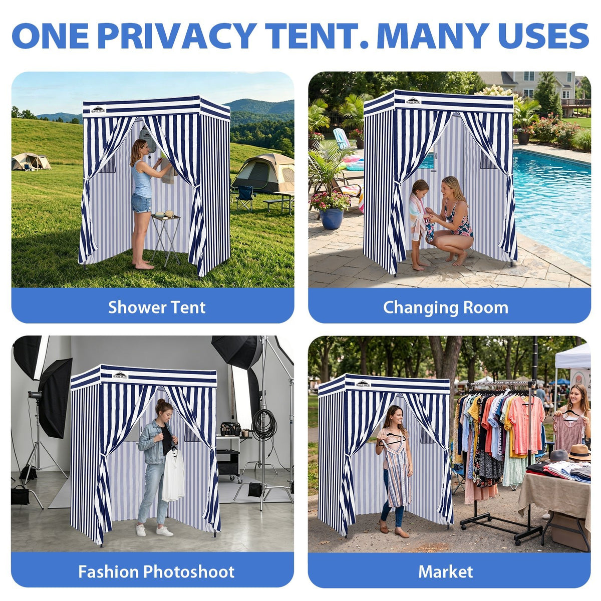 5x5 Pop Up Changing Tent, Flat Top Changing Room - Eagle Peak®