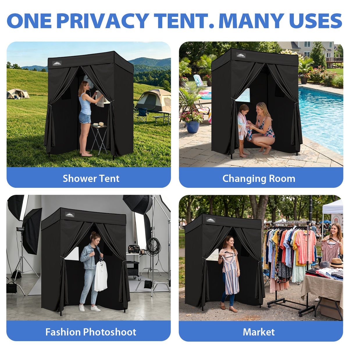 5x5 Pop Up Changing Tent, Flat Top Changing Room - Eagle Peak®