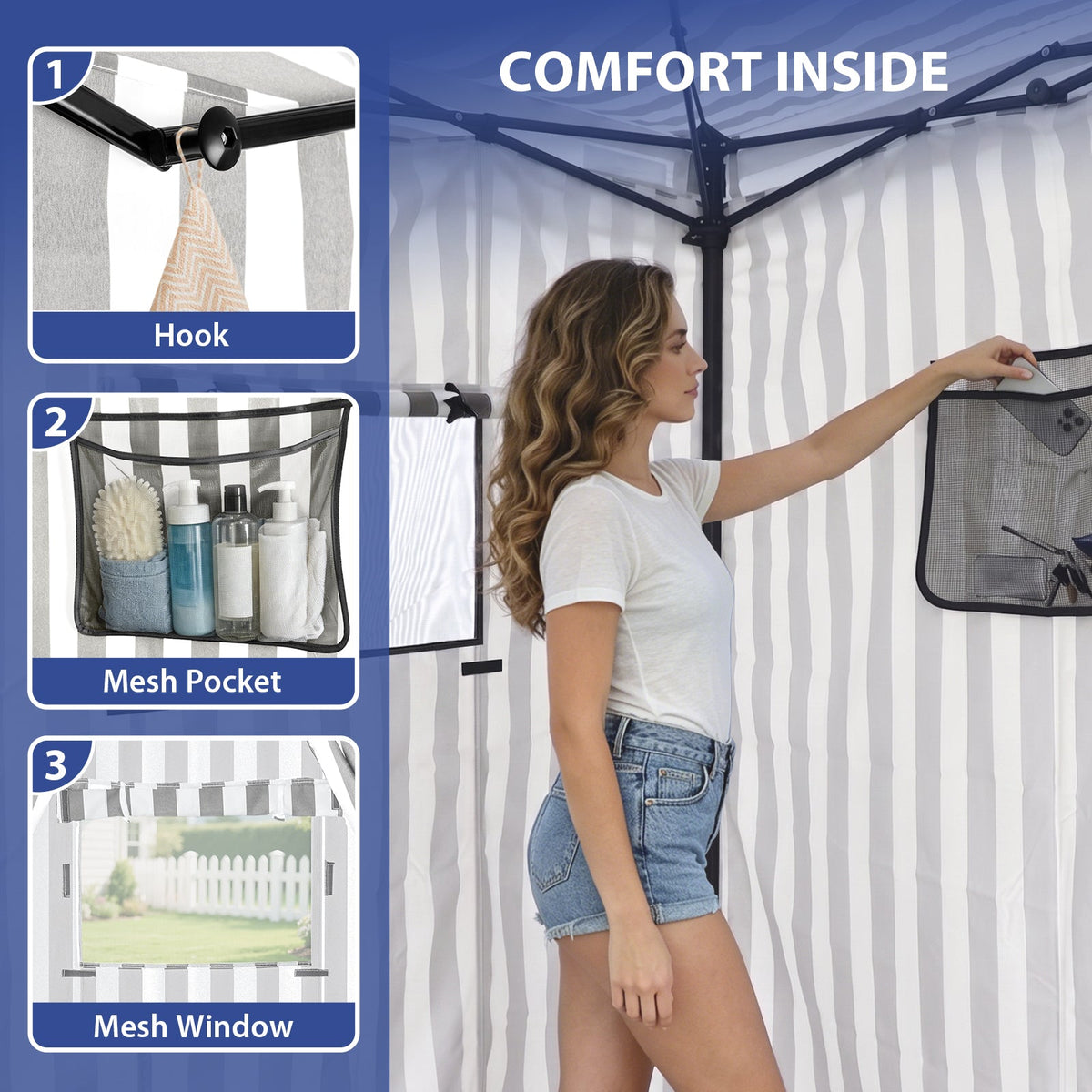 5x5 Pop Up Changing Tent, Portable Changing Room - Eagle Peak®