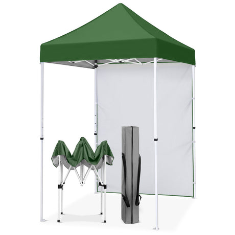 5x5 Straight Leg Pop Up Canopy Tent with One Removable Sunwall - Eagle Peak®