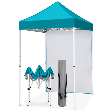 5x5 Straight Leg Pop Up Canopy Tent with One Removable Sunwall - Eagle Peak®